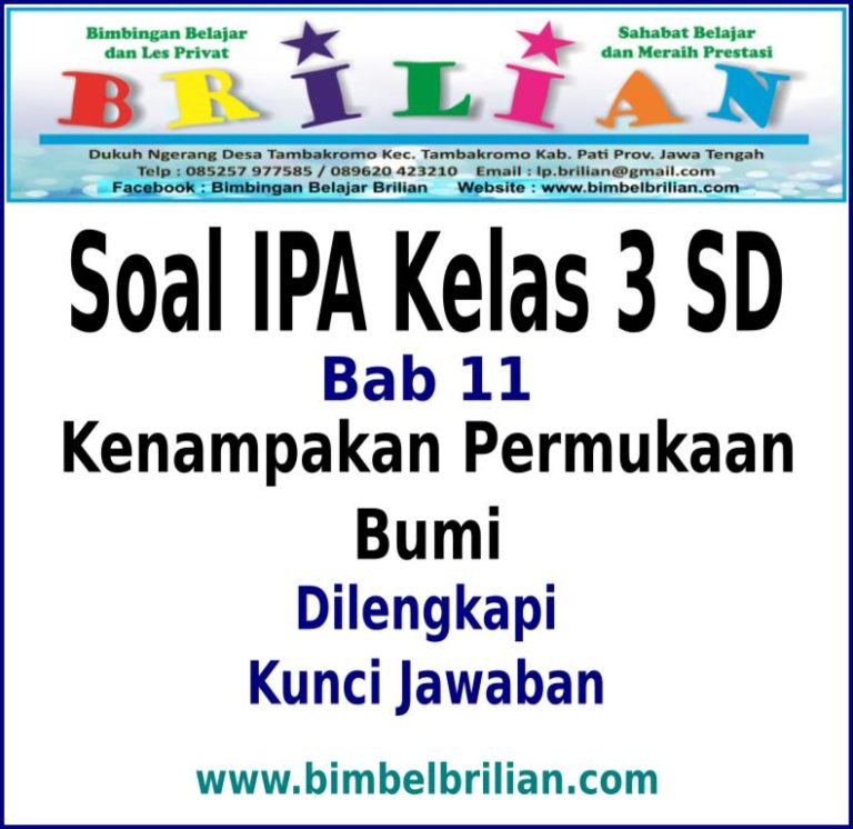 Menjelajahi Keindahan Bumi: Soal IPA Kelas 3 SD Bab Bentuk Permukaan Bumi