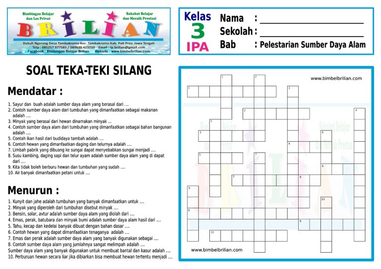 Menjelajahi Kekayaan Alam: Sumber Daya Alam di Sekitar Kita (IPA Kelas 3 SD)