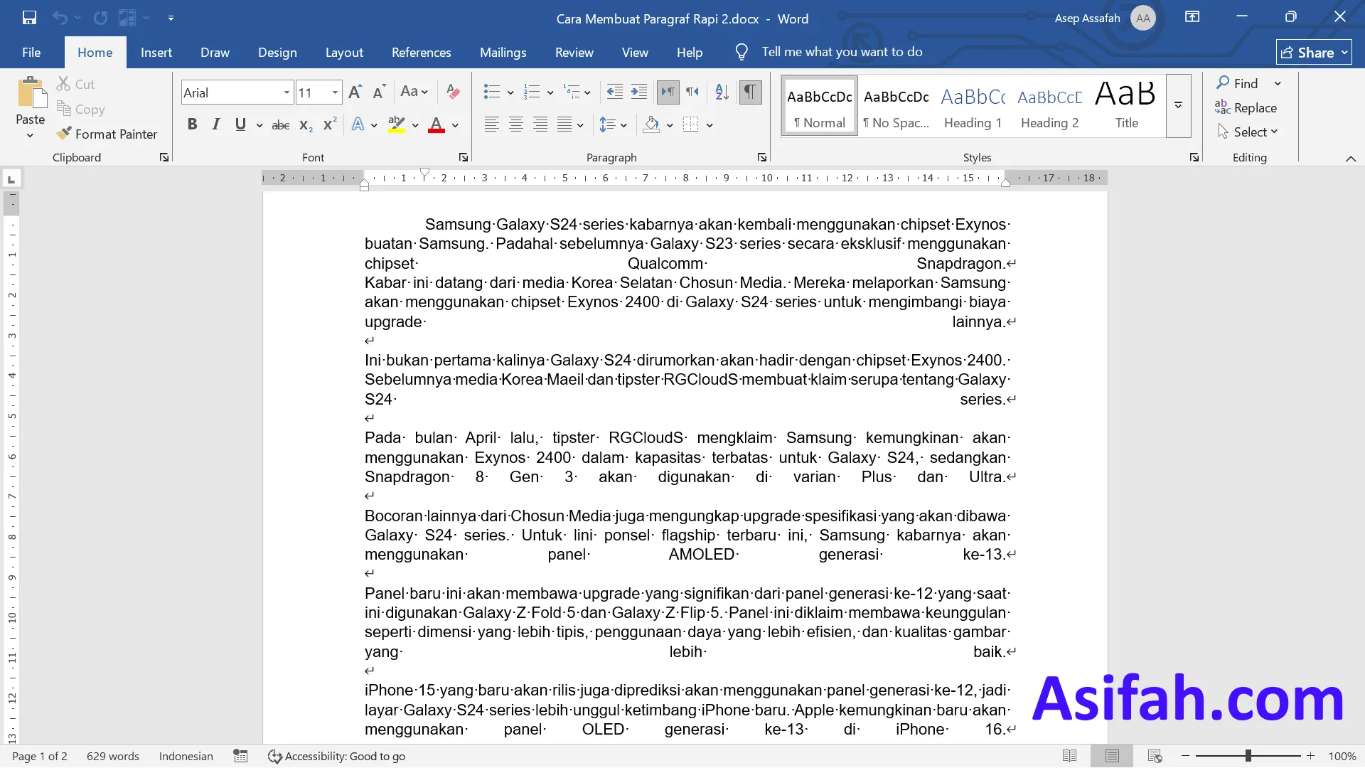 Cara Merapikan Paragraf yang Susah Diatur di Microsoft Word