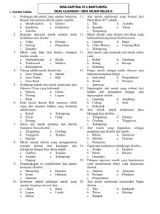 Soal Pilihan Ganda Seni Budaya Kelas 8 Semester 1 Dalchaebi