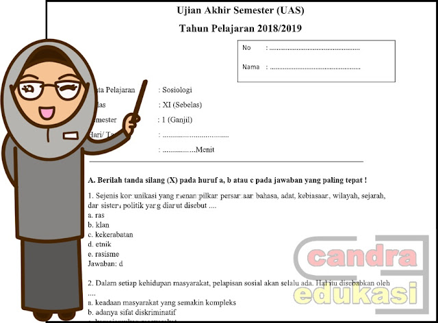 Soal Uas Sosiologi Kelas Xi Semester 1 Kurikulum 2013 - BLOG PENDIDIKAN