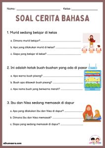 Lembar Kerja Soal Cerita Sederhana - alhumaera Soal bahasa inggris