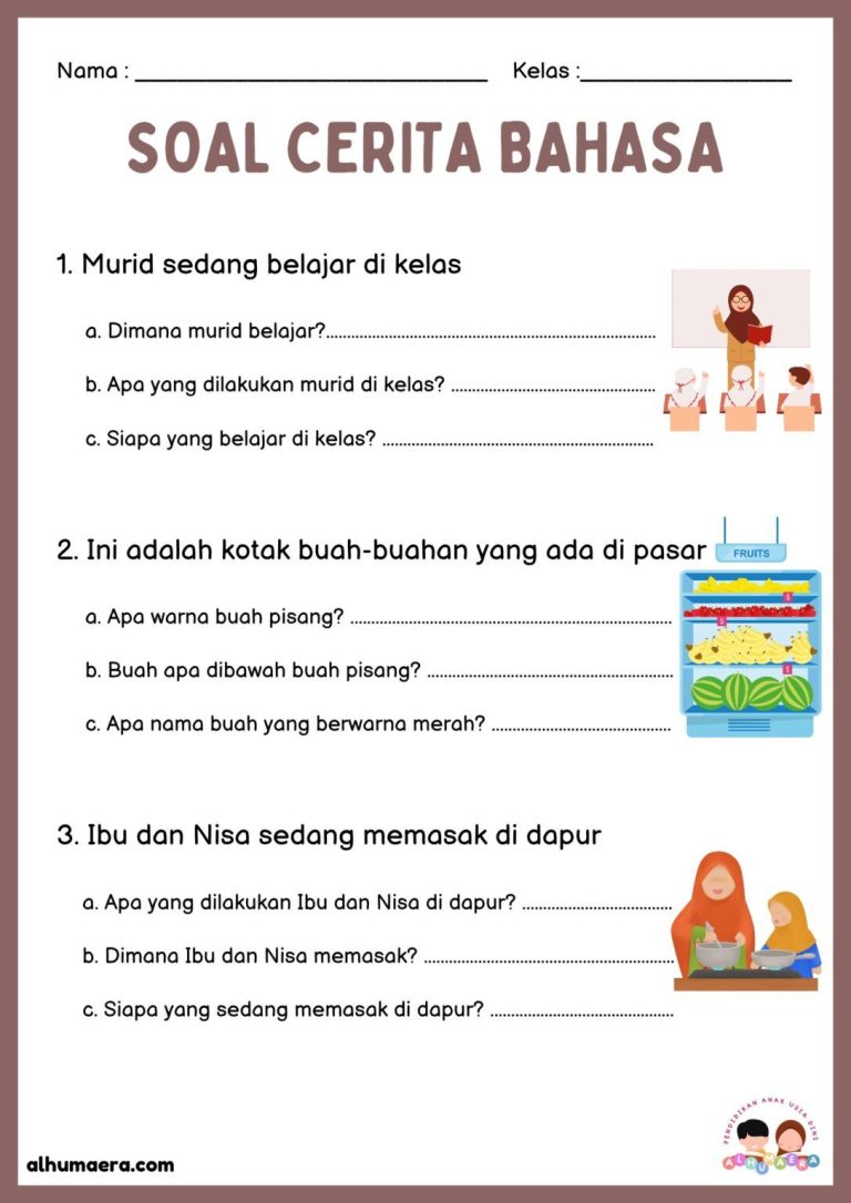 Liburan 2026? Coba 3 Soal Cerita Bahasa Indonesia Kelas 1 SD yang Bikin Anak Betah Belajar
