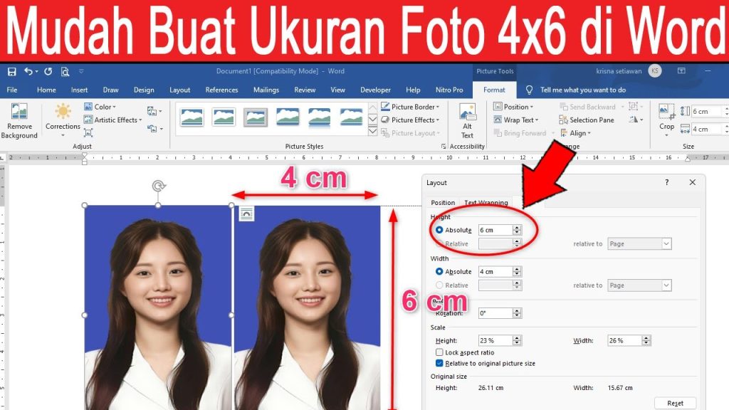 3 Cara Buat Ukuran Foto 4x6 di Word Tanpa Aplikasi Tambahan, Hasil Rapi dan Pas