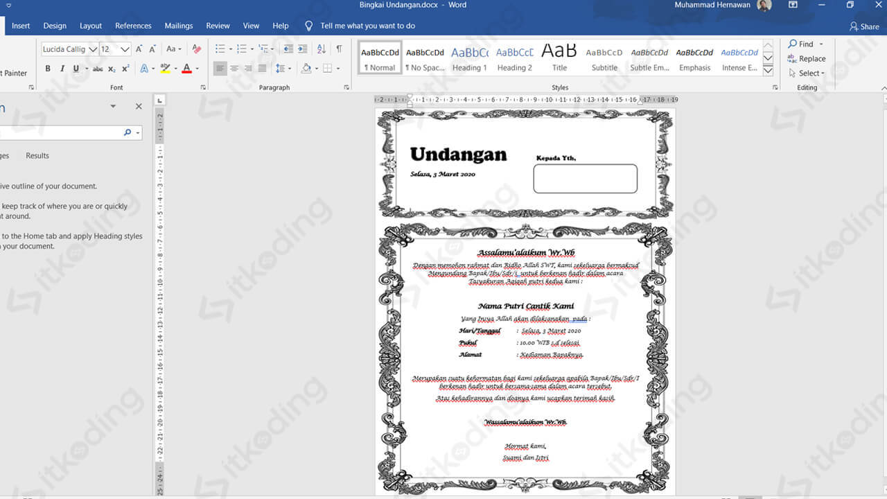 frame undangan tahlil frame undangan tahlil