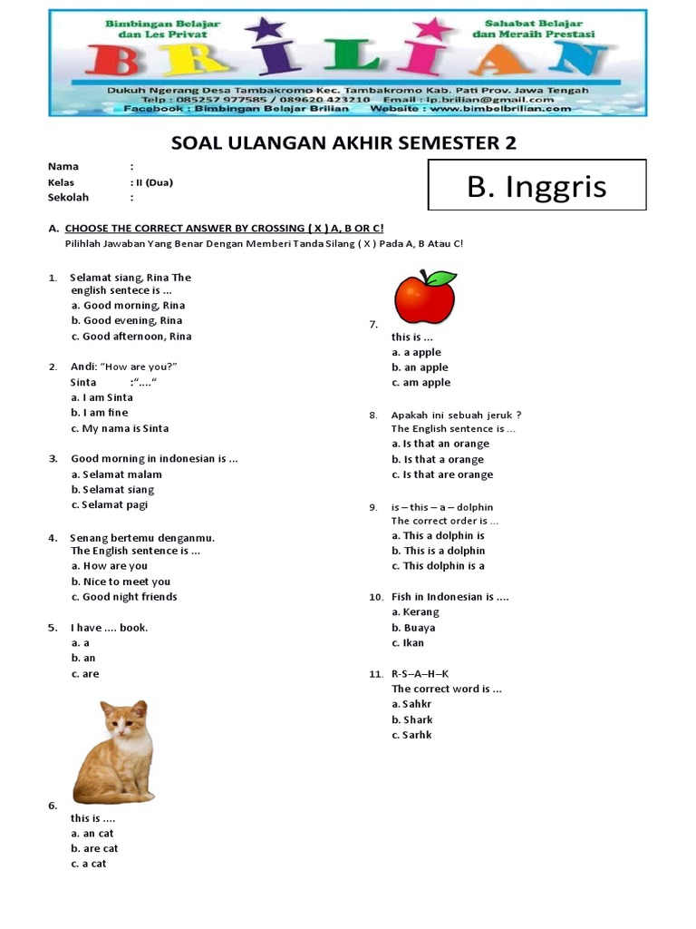 7 Contoh Soal Bahasa Inggris Tentang Label Semester 2 Kelas 7 yang Wajib Dipelajari