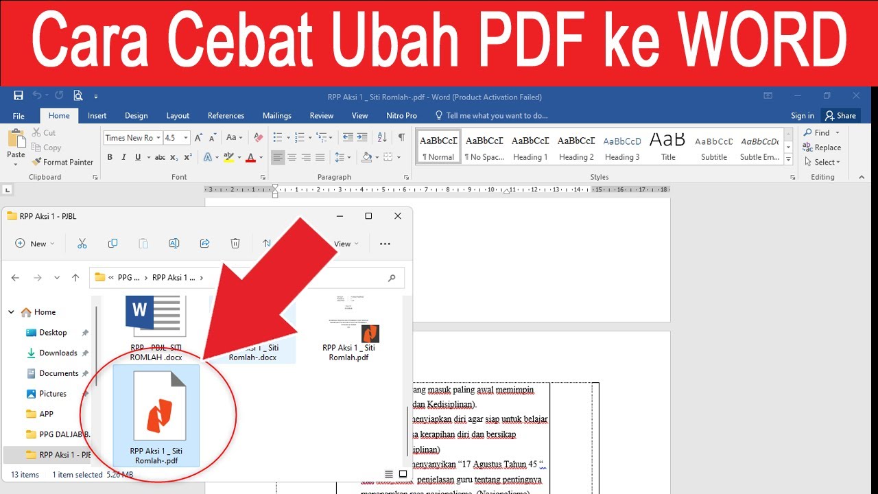 7 Rahasia Mengatasi file pdf yang besar susah di ubah ke word sebelum terjebak
