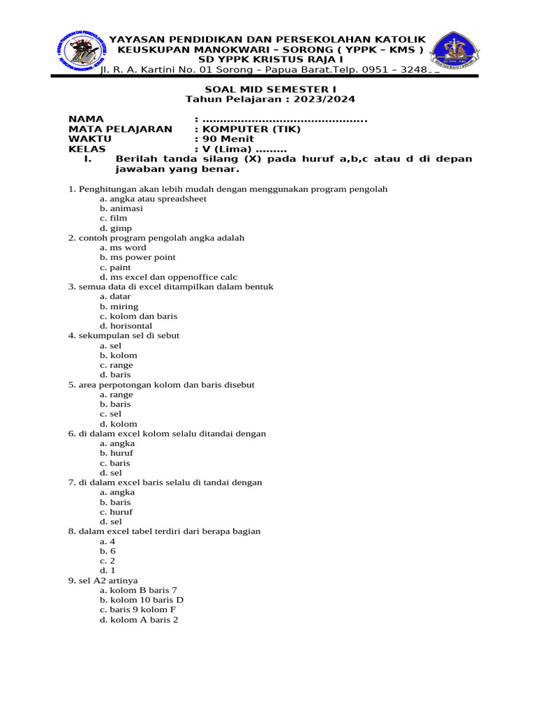 7 Contoh Soal MI Semester 1 Kelas 5 yang Wajib Diketahui Orang Tua Sebelum Ujian 2026 7 Contoh Soal MI Semester 1 Kelas 5 yang Wajib Diketahui Orang Tua Sebelum Ujian 2026