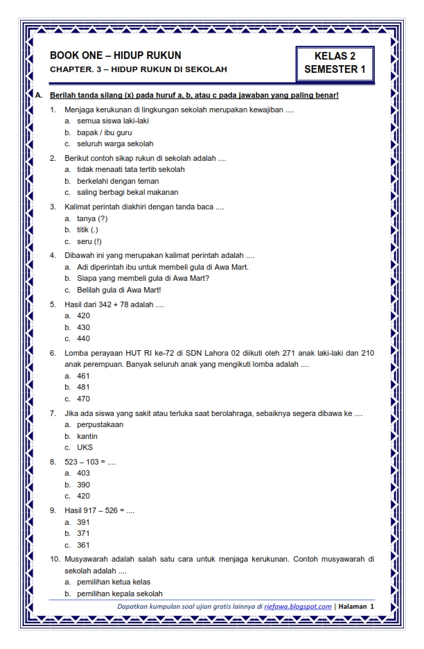 Rahasia Cepat Bisa Kerjakan Soal Tematik Kelas 2 SD Tema 1.2.3.4 Agar Nilai Sempurna Rahasia Cepat Bisa Kerjakan Soal Tematik Kelas 2 SD Tema 1.2.3.4 Agar Nilai Sempurna