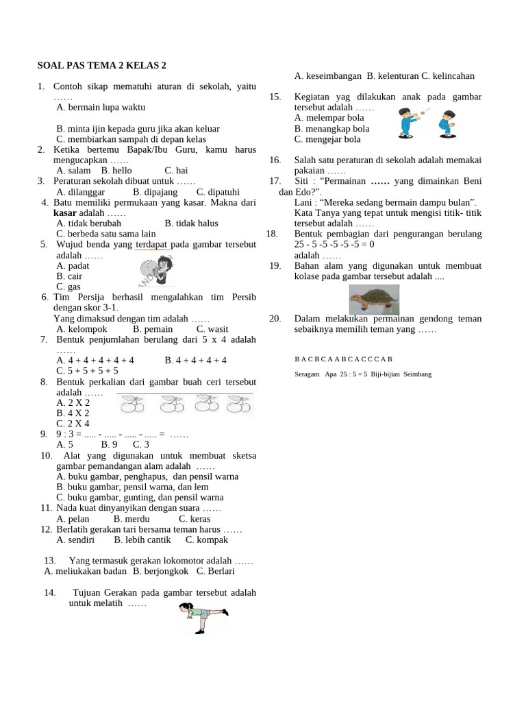 Rahasia Skor Sempurna Pakai Soal Tematik Kelas 2 Tema 2 Subtema 4 Edisi Revisi Terbaru Rahasia Skor Sempurna Pakai Soal Tematik Kelas 2 Tema 2 Subtema 4 Edisi Revisi Terbaru