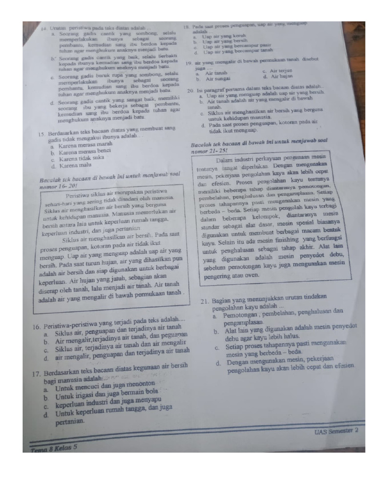 Wajib Tahu Bocoran Soal Bahasa Indonesia Kelas 5 Semester 2 Tema 8 Agar Nilai Maksimal Wajib Tahu Bocoran Soal Bahasa Indonesia Kelas 5 Semester 2 Tema 8 Agar Nilai Maksimal