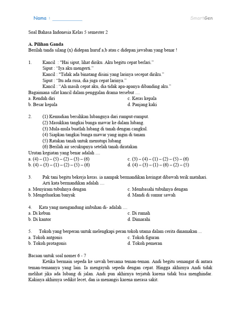 Wajib Tahu Rahasia Menjawab soal bahasa indonesia kelas 5 semester 2 k13 Agar Nilai Tinggi Wajib Tahu Rahasia Menjawab soal bahasa indonesia kelas 5 semester 2 k13 Agar Nilai Tinggi